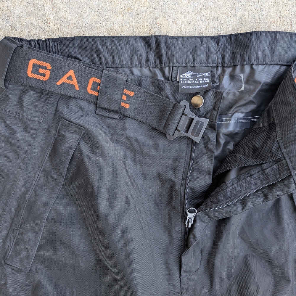 Black Cargo Pants with Orange Belt